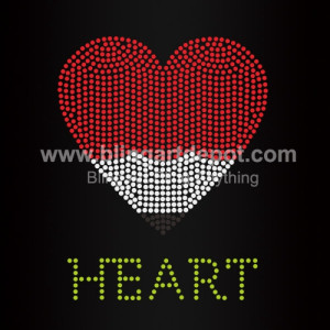 Heart Rhinestone Iron On Transfers